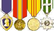 John's medals. He earned the Purple Heart, the National Defense Service Medal, the Vietnam Service Medal and the Vietnam Campaign Medal 